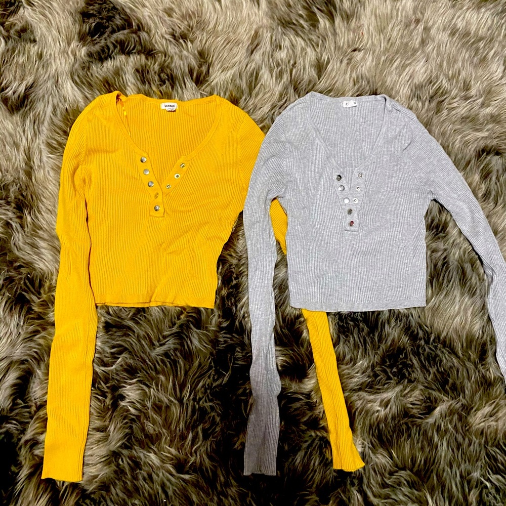 Long sleeve crop tops